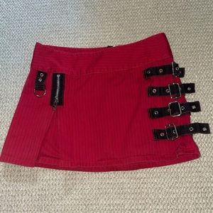 Red Tripp nyc mini buckle skirt